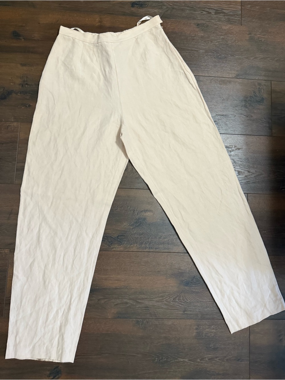 Vintage Jones & Co Blush Pink Linen & Silk Straight Pants